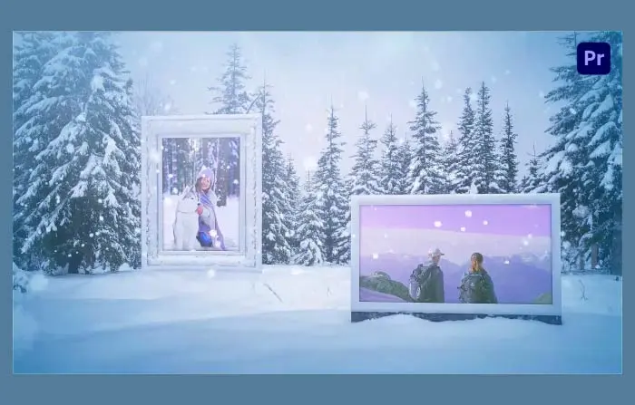 Snowy Themed 3D Memories Slideshow